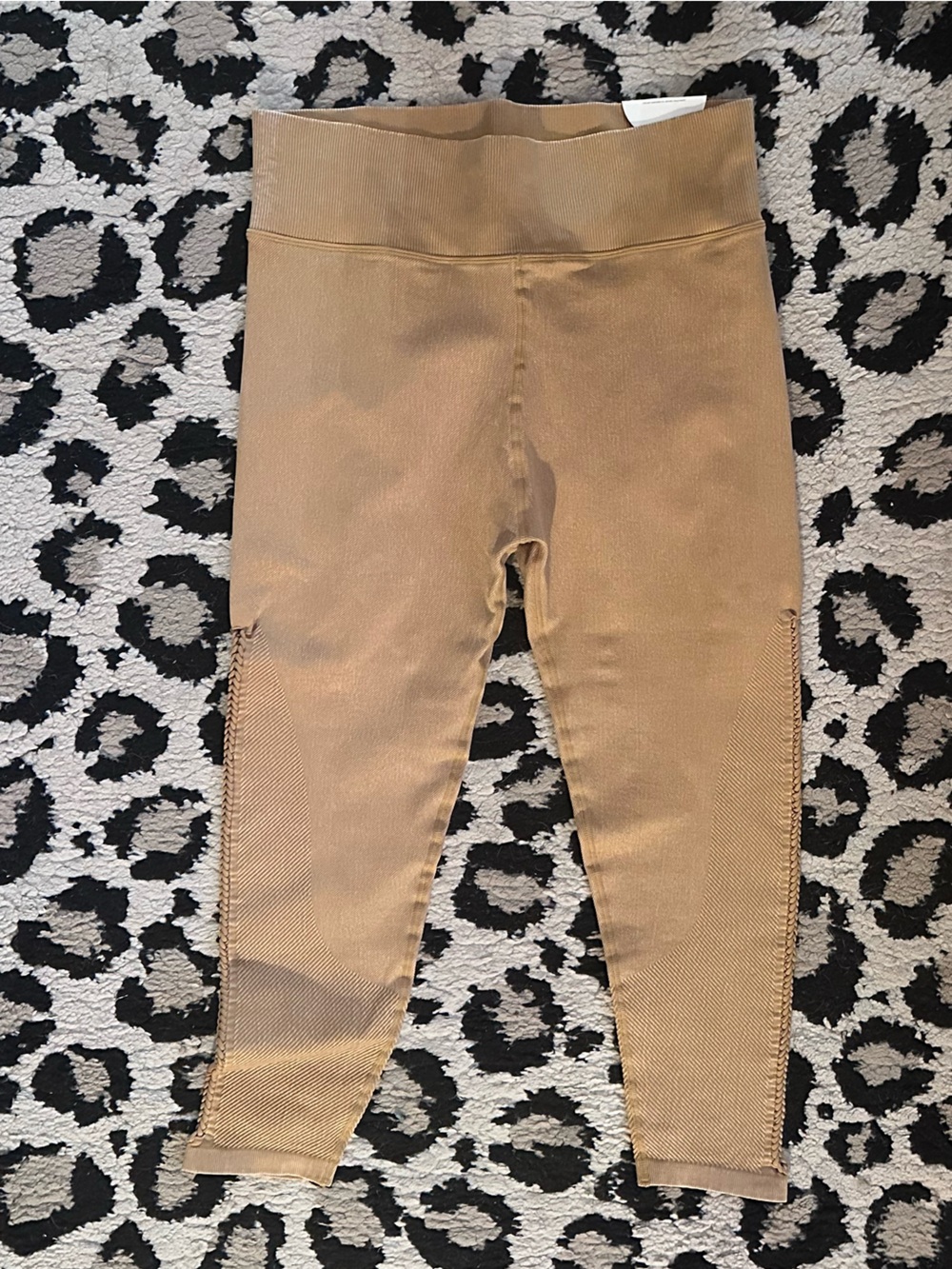 aerie Kids Ribbed Leggings in Camel Brown